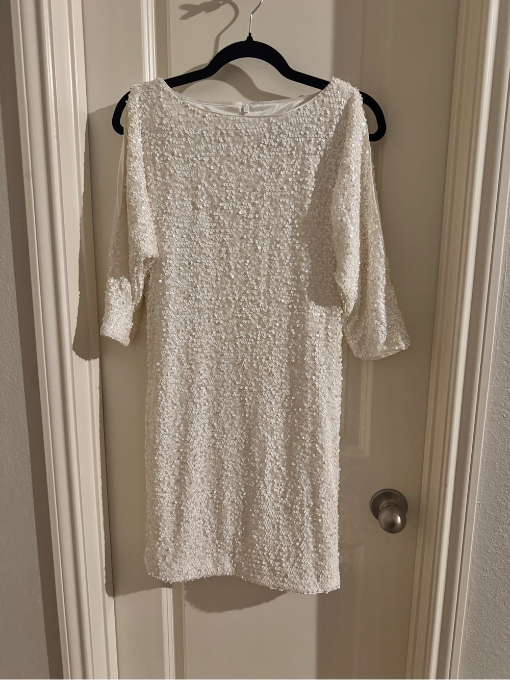 Trina Turk White Sequin Mini Dress Size 0